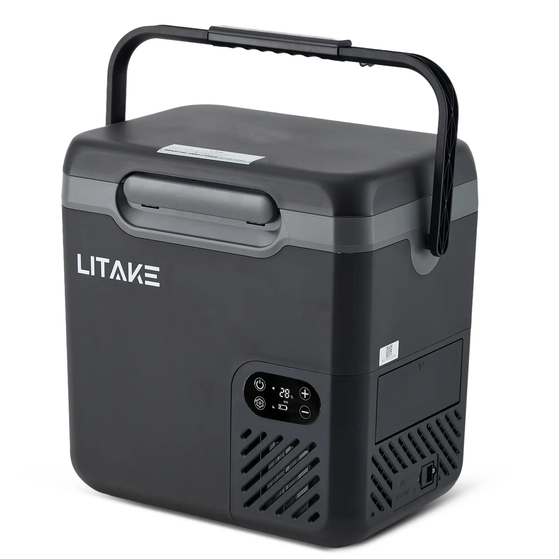 Car Refrigerator, 19QT(18L) Car Fridge Portable Freezer Compressor Electric Cooler, Portable Refrigerator, Rapid Freezing, -4°f to 68°f, 12/24V Can Internal Battery (Not Included) LCD Built-in Light
