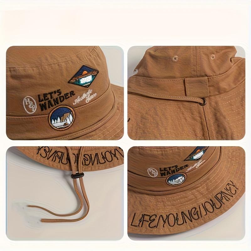 [Adjustable Bucket Hat] Lightweight Breathable Adjustable Embroidered Bucket Hat |       Sun Protection Outdoor Hat for Women |       Perfect for Camping, Hiking, and Fishing Adventures