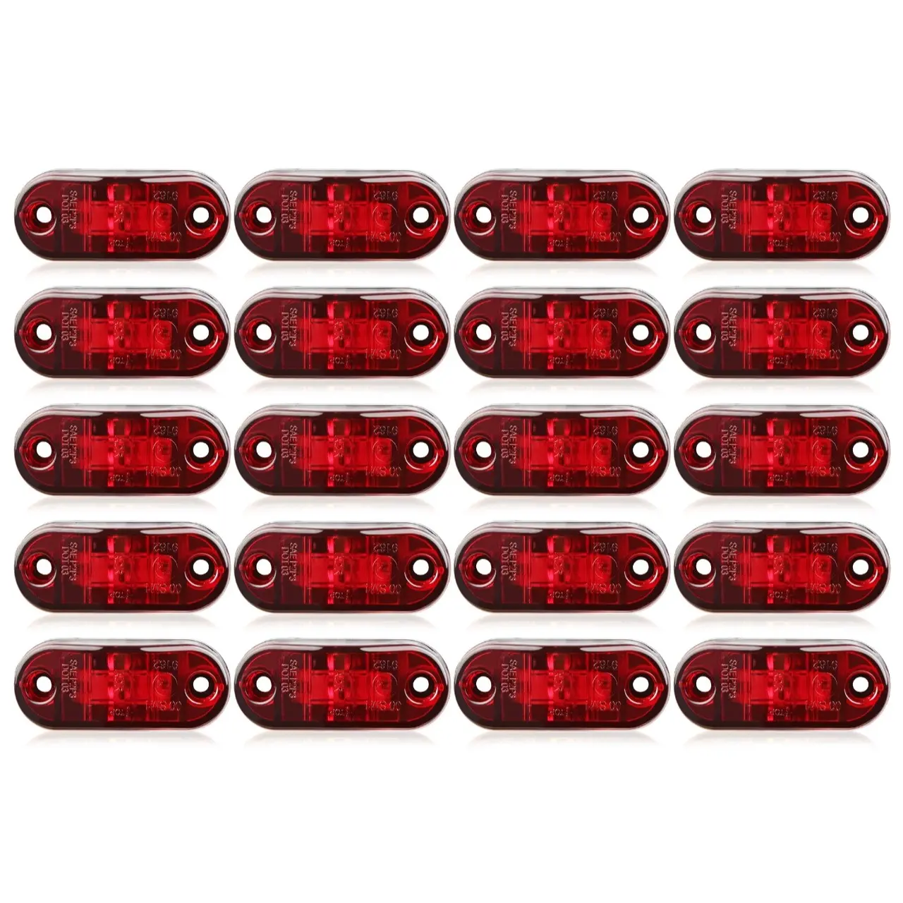 20PCS Side Marker Lights, 4 LED Turn Signal Indicator Lamps, Led Blinker, Car Warning Tail Light Signals, Automotive Safety Lighting Accessories