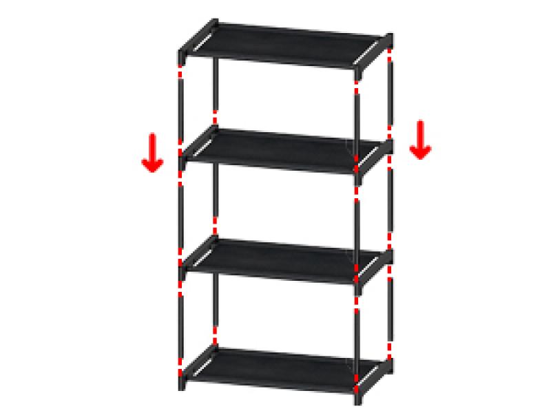 4 Tier Small Shoe Rack, Narrow Stackable Kids Toddler Adult Shoe Storage Organizer Shelf for Closet Floor Entryway Bedroom, Space Saver Shoe Rack Organization Shelves
