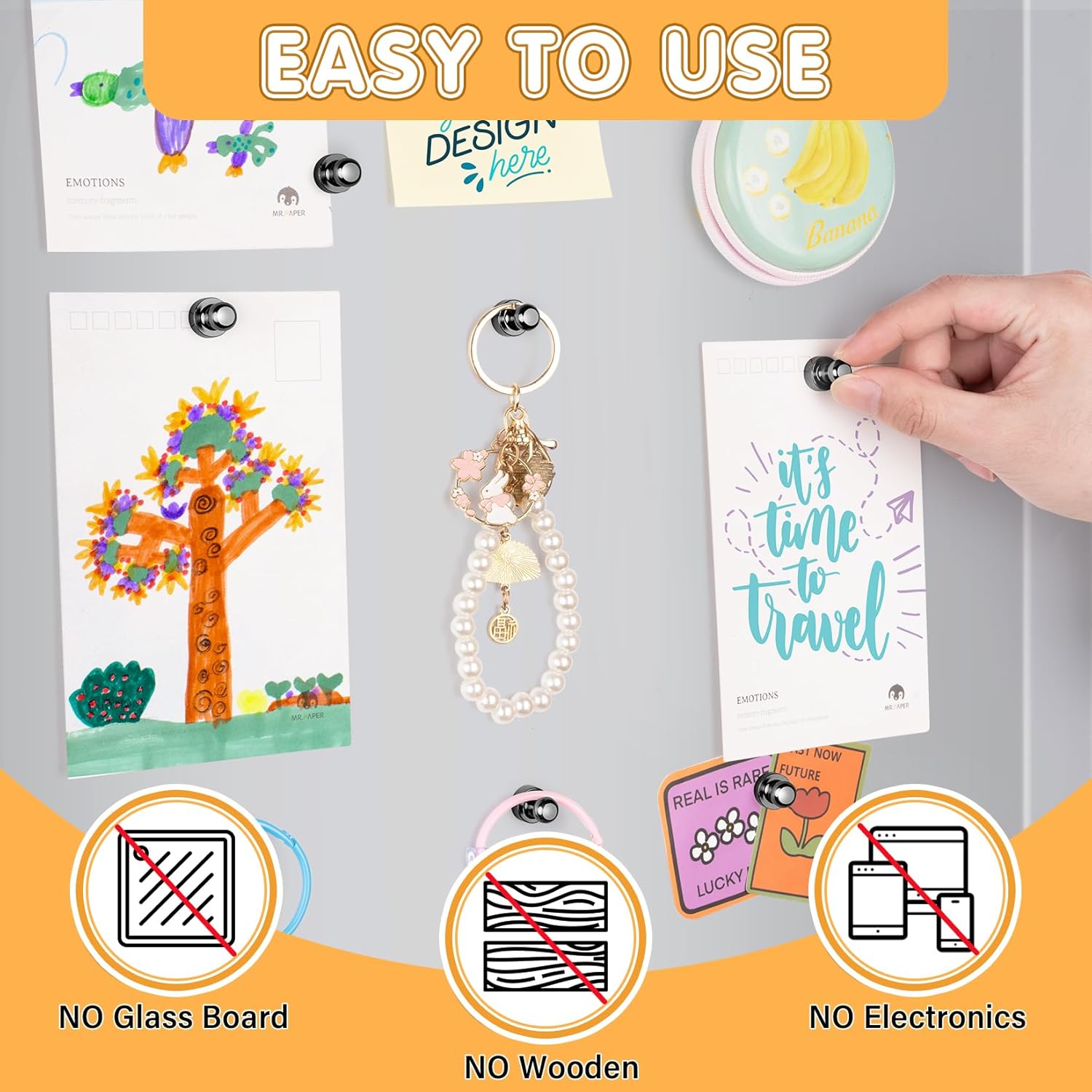 12 Pack Refrigerator Magnets, Small Strong Magnetic Clips for Whiteboard, Office, Classroom, Kitchen and Maps, Fridge Magnet Clip