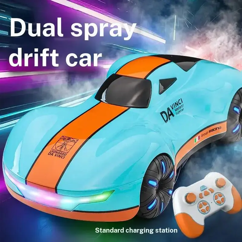 15 Leonardo Da Vinci Rocket Remote Control Car Toy, Spray, Light Show, Gesture Sensor, Fun Stunt Car, Perfect Gift for Kids