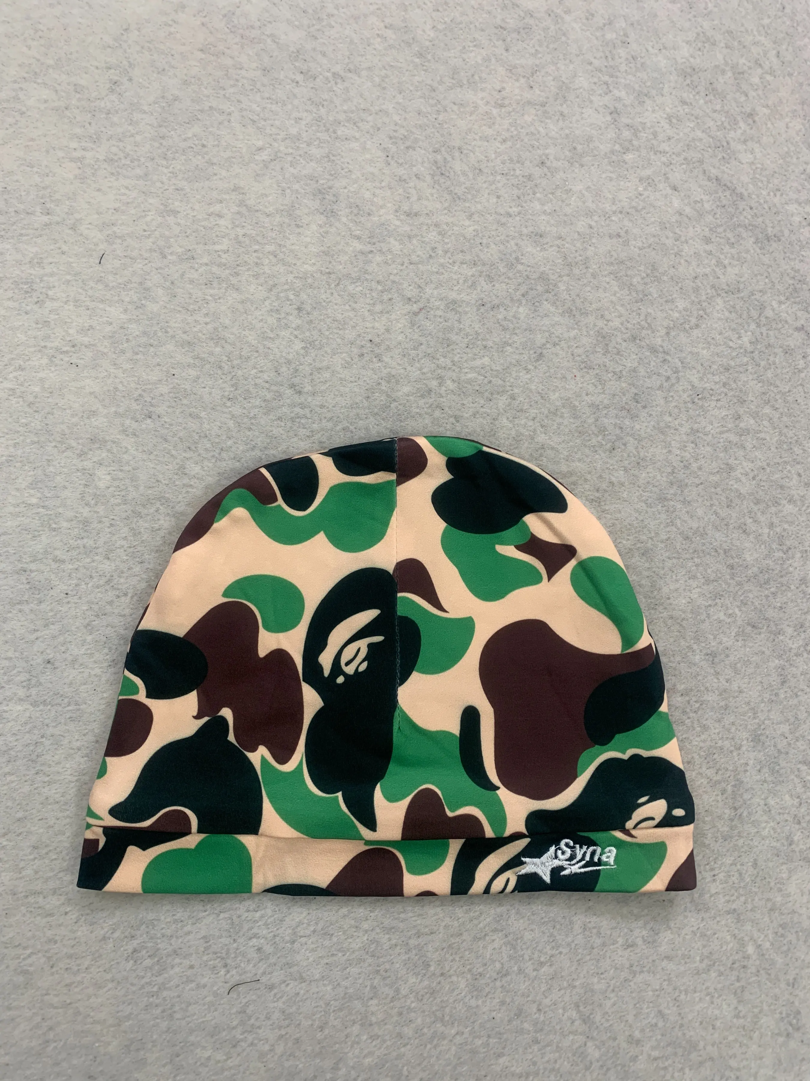 American retro letter camouflage knitted woolen hat for autumn and winter couples, street warm men and women, yuppie pullover cold hat