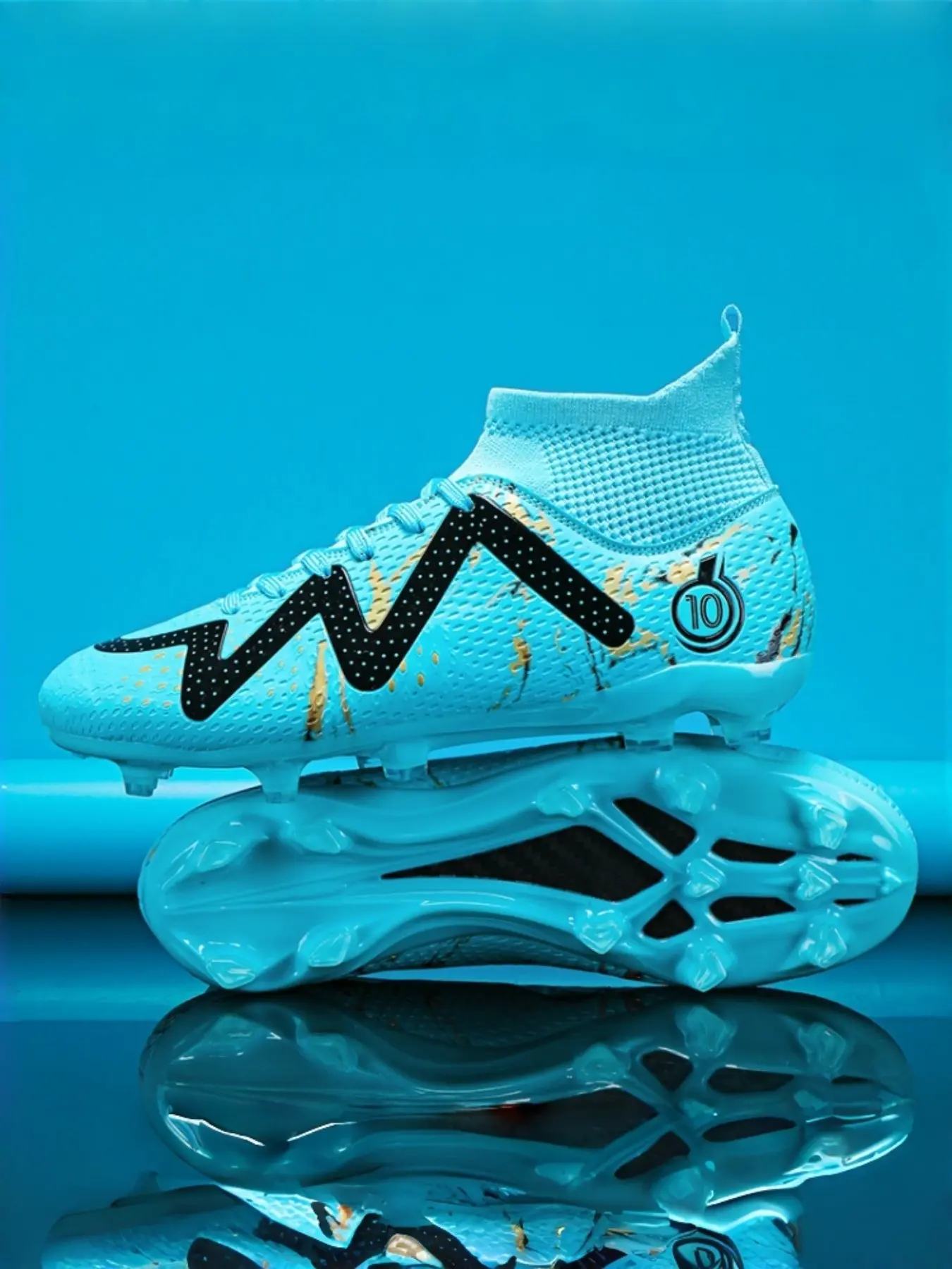 High-Quality Unisex Football Shoes, Durable Sports Cleats, All-Season Wear, Ag Nails, Suitable for Adults, Students, Teens, High Top Fg Boots