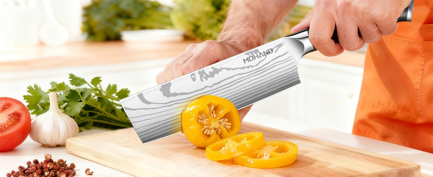 18PCS Kitchen Knife Set, Professional Chef Knife Set with Roll Bag, High Carbon Stainless Steel Japanese Knives, Full Tang Pakkawood Handle, Ultra Sharp