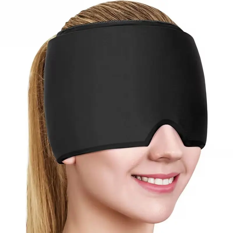 Migraine Relief Hat, Facial Cooling Gel Headband, Cold Compress Eye Mask, Adjustable Headband, Facial Cooling Product, 1 Piece Set