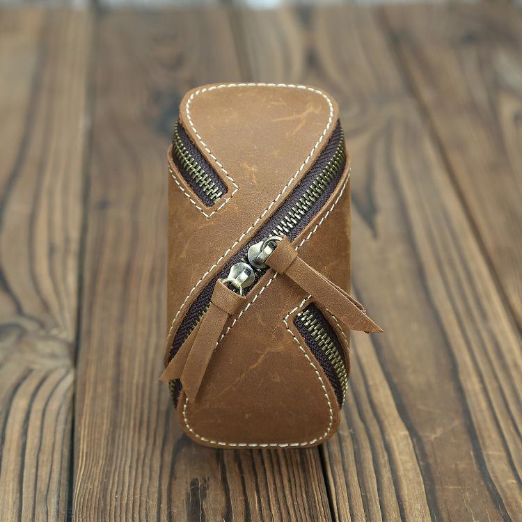 Men’s & Women’s Leather Key Bag, Retro Crazy Horse Leather Zipper Wallet for Car Keys, Card Holder, Stylish Key Organizer, Multi-purpose Keychain for Daily Use, Travel, Gifts Men’s & Women’s Leather Key Bag, Retro Crazy Horse Leather Zipper Wallet for Car Keys, Card Holder, Stylish Key Organizer, Multi-purpose Keychain for Daily Use, Travel, Gifts