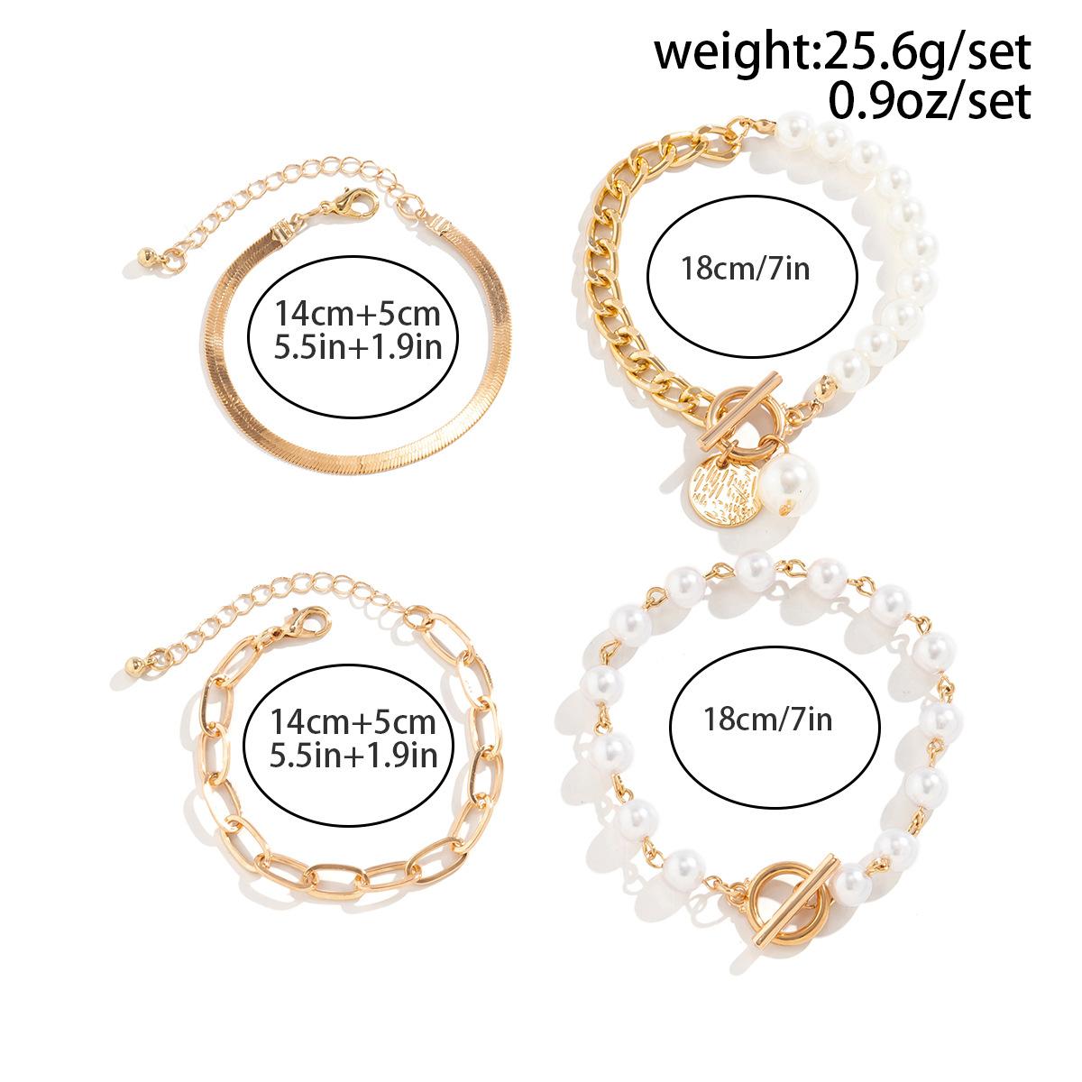 Imitation Pearl Bracelet Set