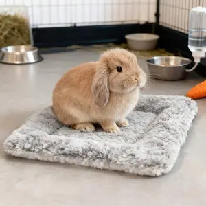 1PC Ultra Soft Thickened Warm Rabbits Bed Mat Hamster Sleeping Pad Hamster Bed Cozy Small Pet Bedding Pet Nest Mat Suit for Small Animals in Autumn and Winter