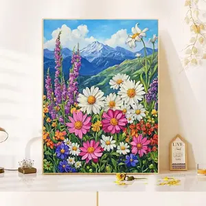 DIY Paint by Numbers Landscape Acrylic Art Kit, Frameless Hand-Painted Canvas Modern Wall Decor, Ideal for Farmhouse Home Use, Mother’s Day, Valentine’s Day & Birthdays Gifts (Toys & Hobbies DIY Supplies)