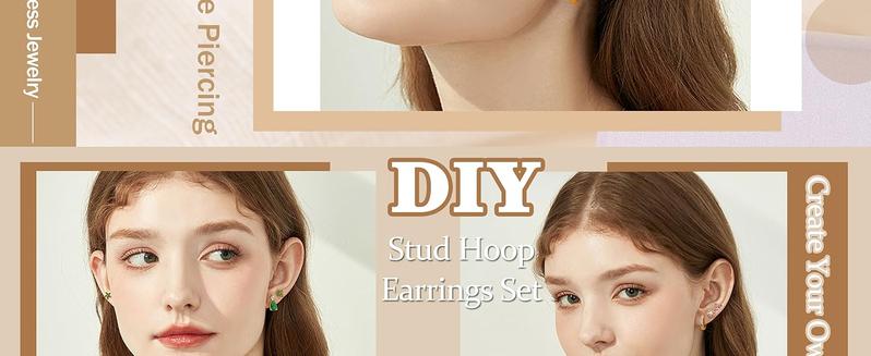 3 Pairs 925 Sterling Silver Earrings for Women Grils Hypoallergenic Silver/Gold Stud Hoops Earrings Set Dainty Studs Huggies Earings Flower Butterfly Earrings Sets for Multiple Piercings