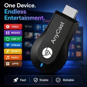 Phone to TV Wireless HDMI Adapter, Screen Mirroring Dongle, Miracast, 2.4G WiFi, Plug & Play, Cast Videos & Images