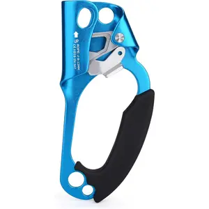 Climbing Hand Ascender Outdoor Mountaineering Tree Arborist Climbing Rappelling Equip Hand Ascender for 8-14MM Rope Left Right Hand Ascender