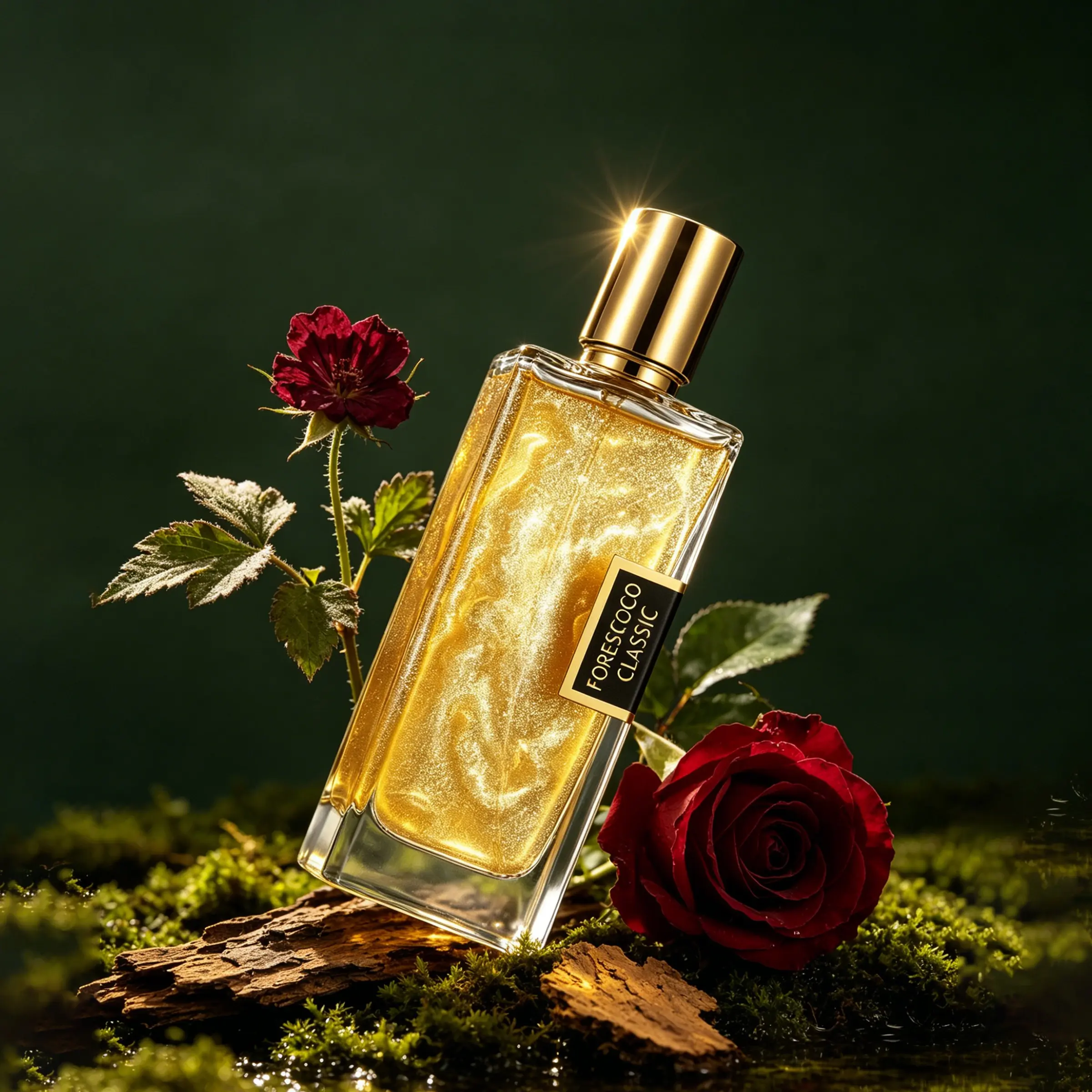 Woody Chypre Perfume with Rose and Geranium, a Green Scent of Palmarosa, a Mossy Fragrance of Patchouli and Oakmoss, a Honeyed Gift for Her, Floral Aromatic Woody Fragrance