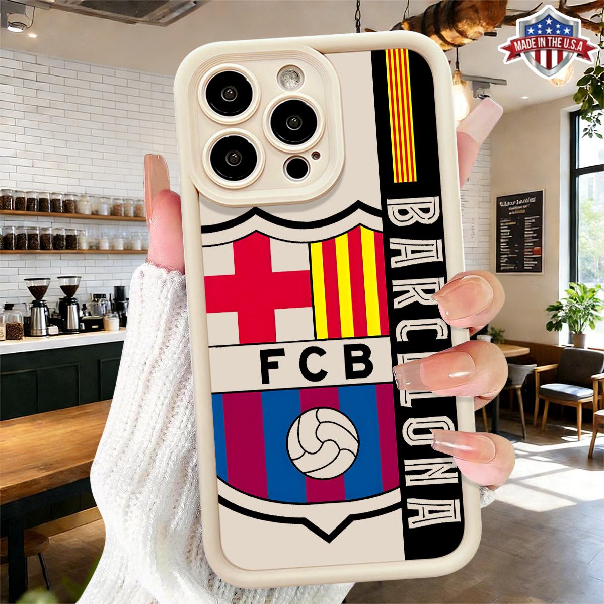 Cool Soccer Club Crest Stripe Pattern Aesthetic Case for iPhone 17 16 15 14 Pro Max 13 12 11 XR XS Plus Air Slim Shockproof Anti Drop Protective Durable TPU Cover
