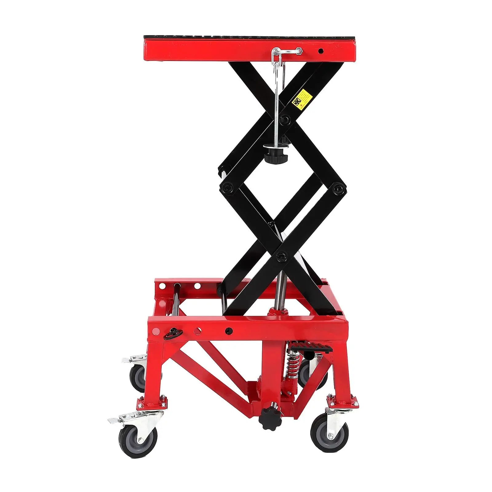 Gaomon Hydraulic Motorcycle Lift Jack, 350lbs Foot Operated Scissor Lift Table for ATV Dirt Bike Scooter, Heavy Duty Garage Stand with Wheels, Portable Maintenance Tool