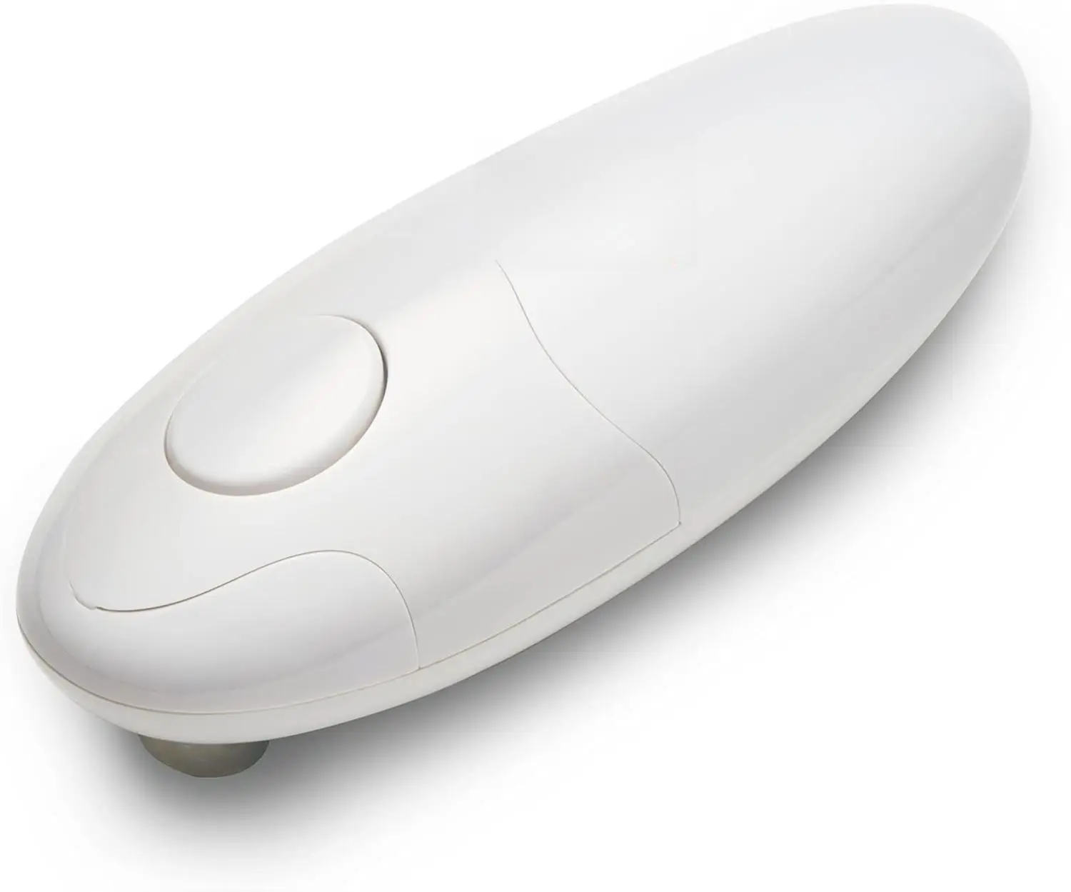 Kitchen Mama Auto Electric Can Opener: Safe, Easy with One Touch, Smooth Edge, Battery Operated, Cordless, Automatic Can Opener for Seniors with Arthritis, Hand Free Appliances, YES YOU CAN White