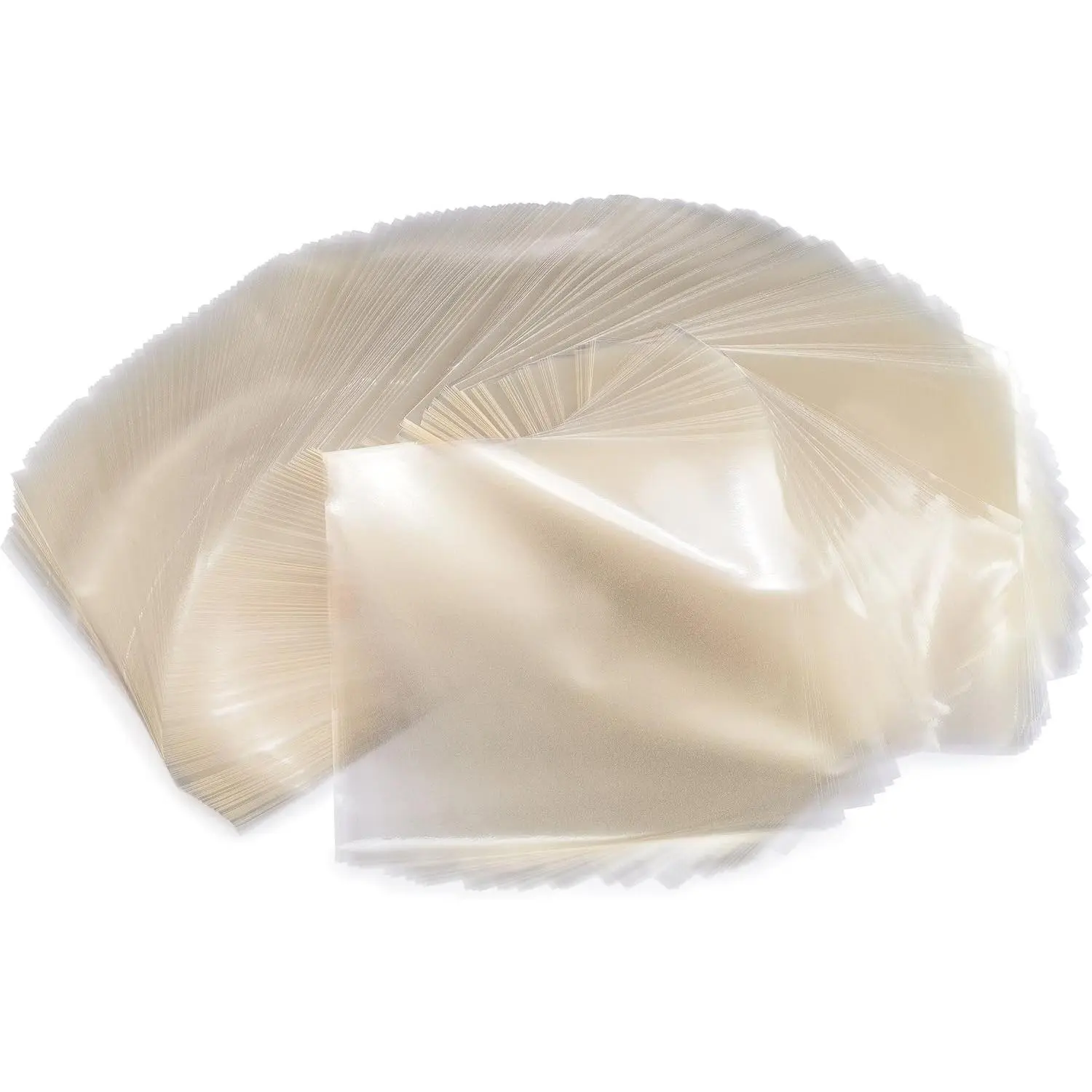 Clear Caramel, Candy and Chocolate Wrappers, Natural Cellophane, 1000 Square Sheets, 5x5 Inches