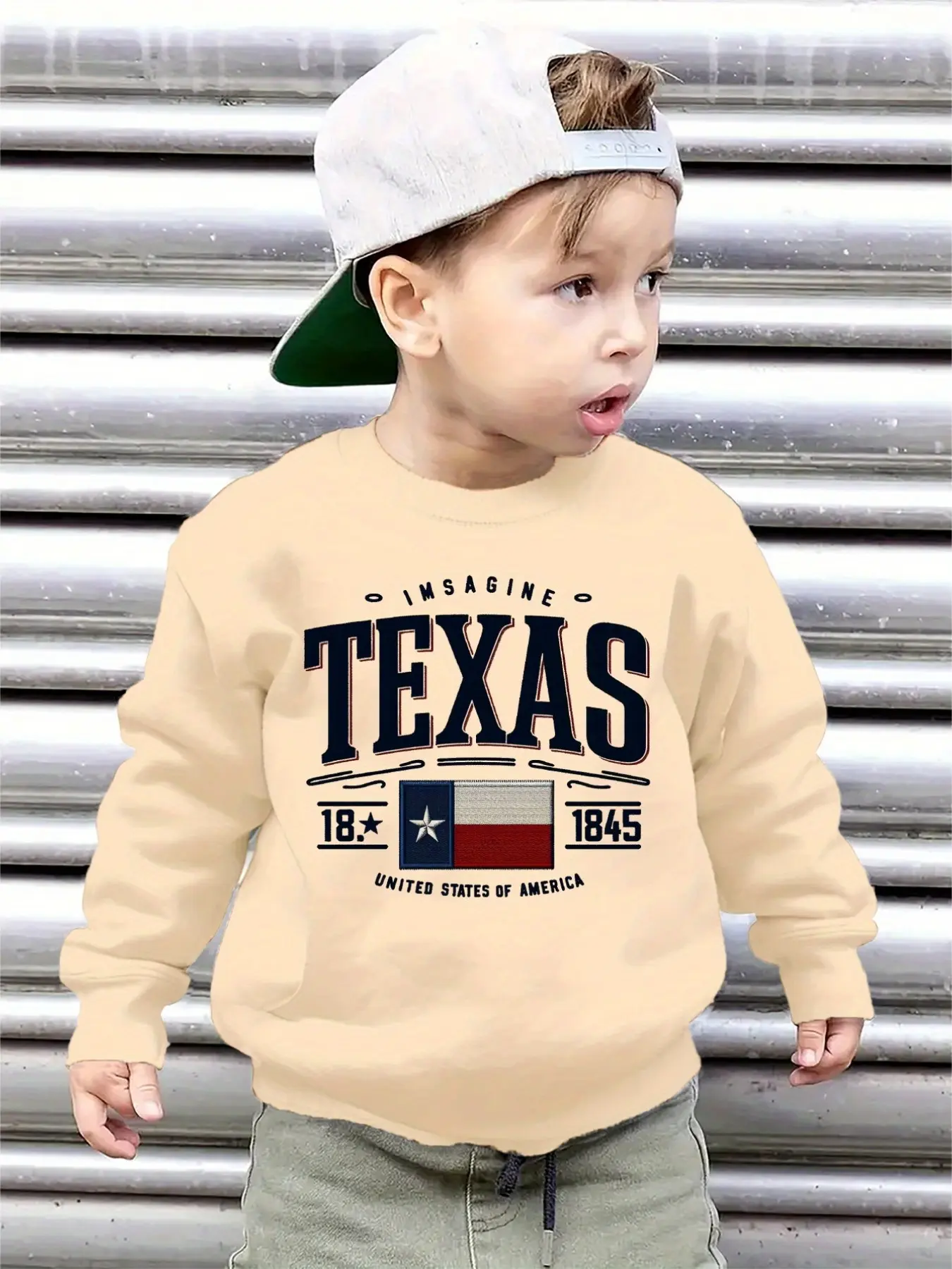 Graphic Crewneck Sweatshirt, Boys' Casual Long Sleeve Top, Comfortable and Trendy, Fall & Winter Fashion