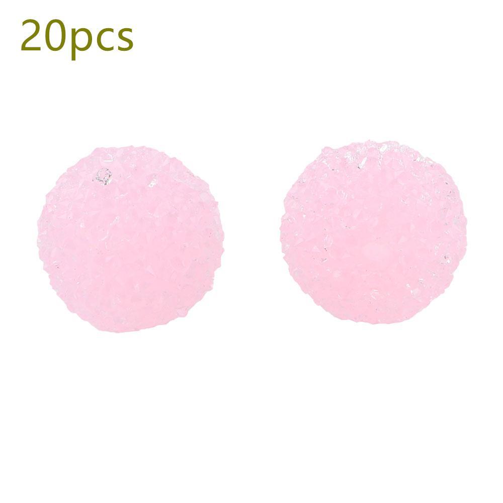 20pcs 18mm Resin Beads Acrylic Round Acrylic Beads Mix Craft Supplies DIY Jewelry Making Bracelet Accessories Fashion Handmade Decorations