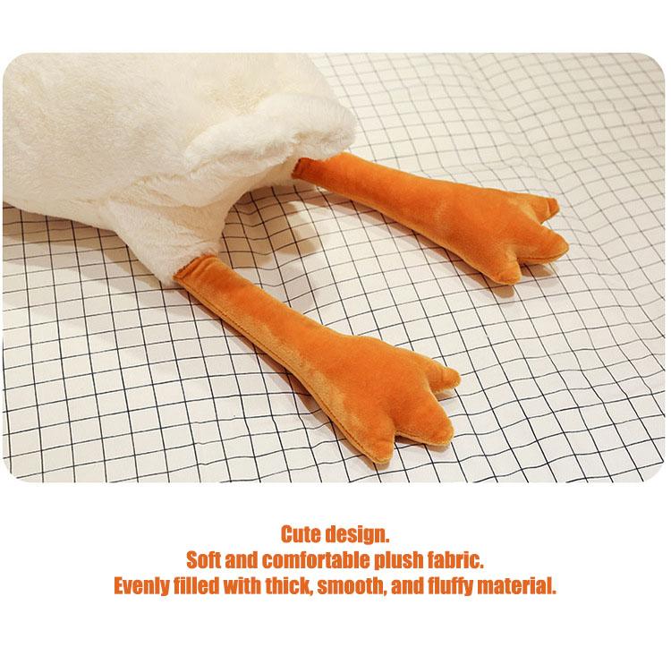 Large White Goose Plush Pillow Soft Fabric With Zipper Detachable and Washable Ideal Gift Chioce #SpringStatements