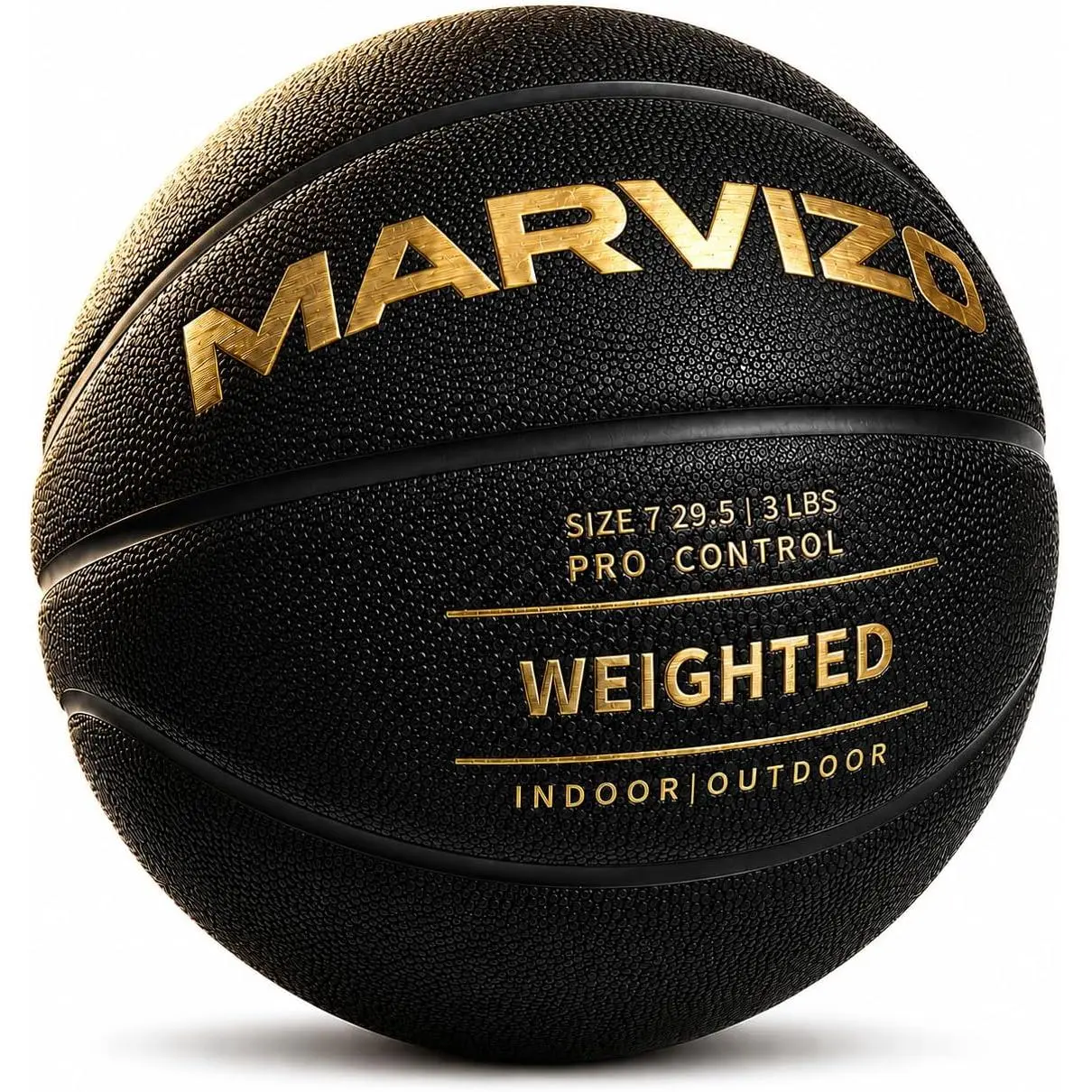 3LBS Elite Weighted Heavy Basketball Training Equipment, Official Size 7 (29.5"), Durable in&Outdoor, Enhanced Grip Composite Leather, Improve Handling Dribbling Passing Rebounding Skills