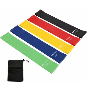 Resistance Band Set, 5 Counts/set Elastic Exercise Loop Band with Carry Bag, Stretch Band for Booty Legs, Fitness Training Band, Workout Bands, Stretching Gear, Fitness Equipment for Home Gym
