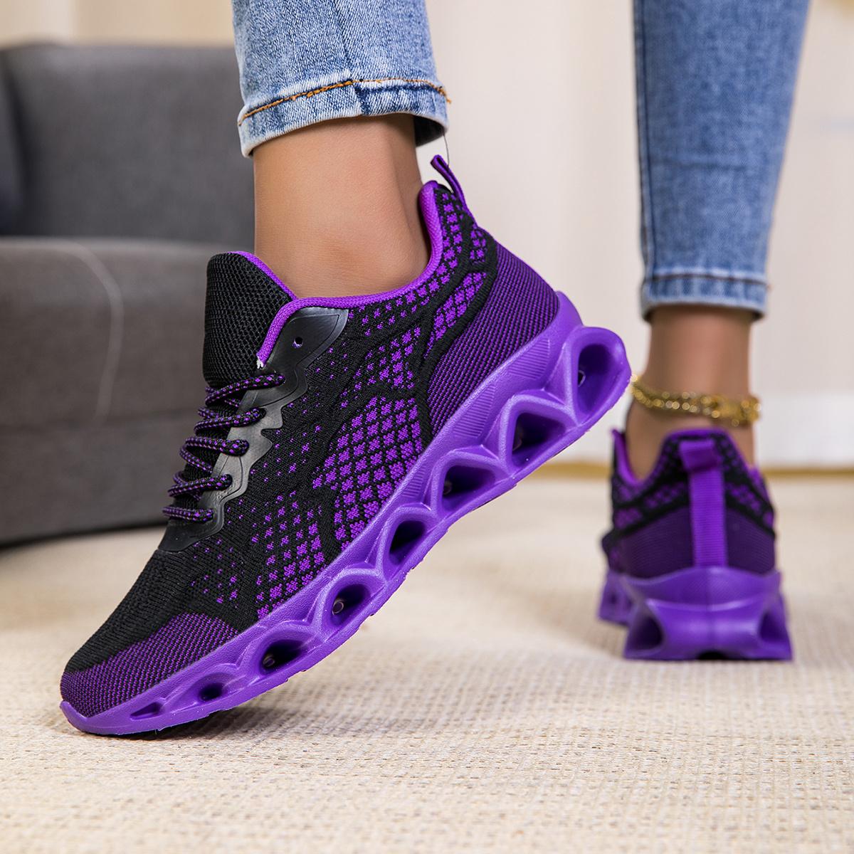 Summer Unisex Couple Shoes Trendy Cushioned Sole Motion Control,Thick Sole Casual Shoes, gfd Geometric Flyknit Breathable Men's Running Shoes, Lightweight Casual Tennis Shoes Comfortable Ankle Sock Shoes, Non-slip Fitness Shoes Breathable Mesh Men's Walki