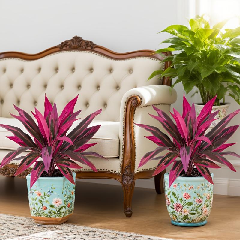 2pcs - Realistic Large Outdoor Simulated Flower, Weather-resistant Plastic Material, Garden/terrace/wedding/party/porch Railing/courtyard/photography Decoration,