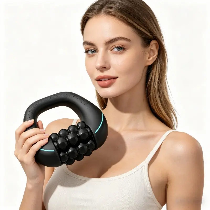 Electric slimming device, fat-reducing massage hammer, rolling massage wheel, striking massage device, portable, 3-speed, for home use, deep tissue muscle vibration and relaxation massage device, full-body relief, electric roller massage device, full-body