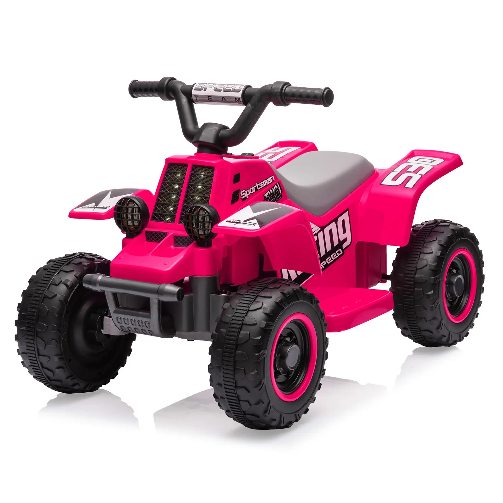 6V Kids Electric ATV Ride-On Toy for Toddlers Ages 1-3, 4-Wheel Quad Car with LED Lights, Music, USB. Safe Low Speed, Push-Button Start, Durable Battery Powered Vehicle for Indoor Outdoor Play. Best First Gift for Boys Girls