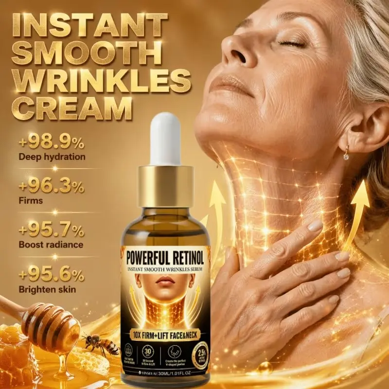 Retinol V-Lift Serum – 30-Second Jawline Contour, 10X Firming for Face & Neck, 2.5% Active Smoothing, 30ml