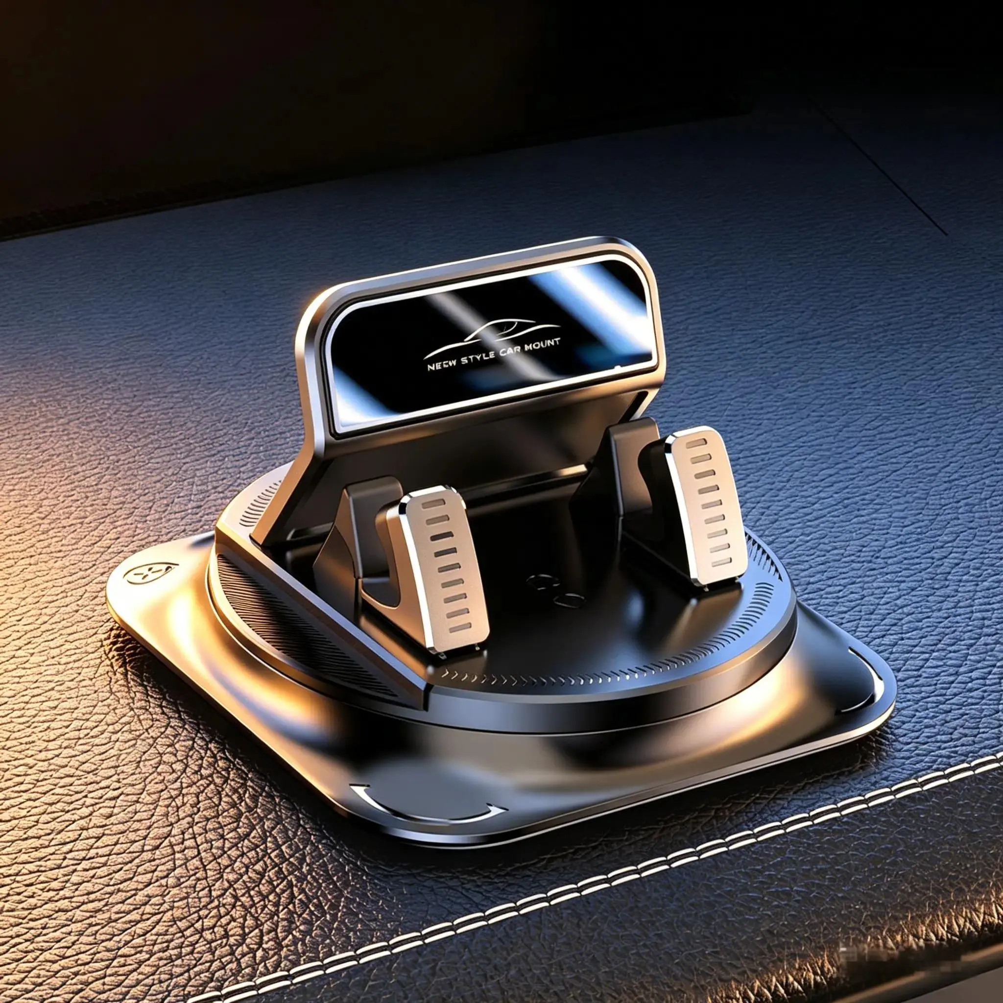 Car phone holder, portable mobile phone holder, stable and durable.In-built parking number plate function, quickly switch to a phone number plate.