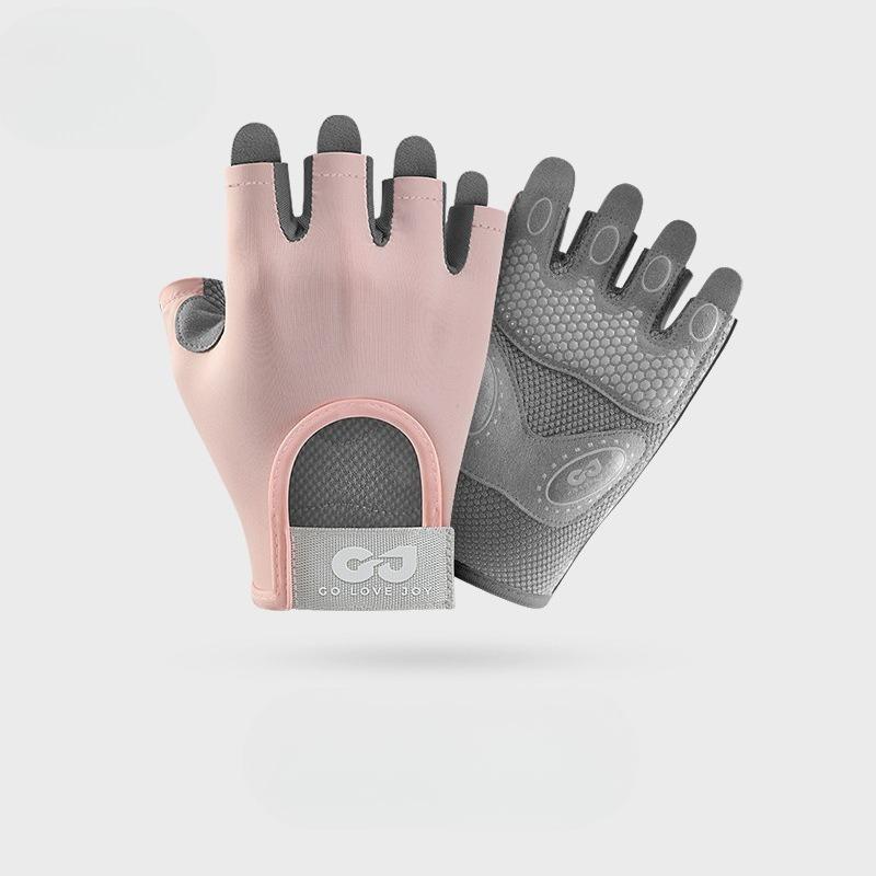 Summer Yoga Gloves Women's Outdoor Fitness Riding Non-slip, Breathable, Shock Absorption, Wear-resistant Half Finger Thin Waterproof Touch Screen