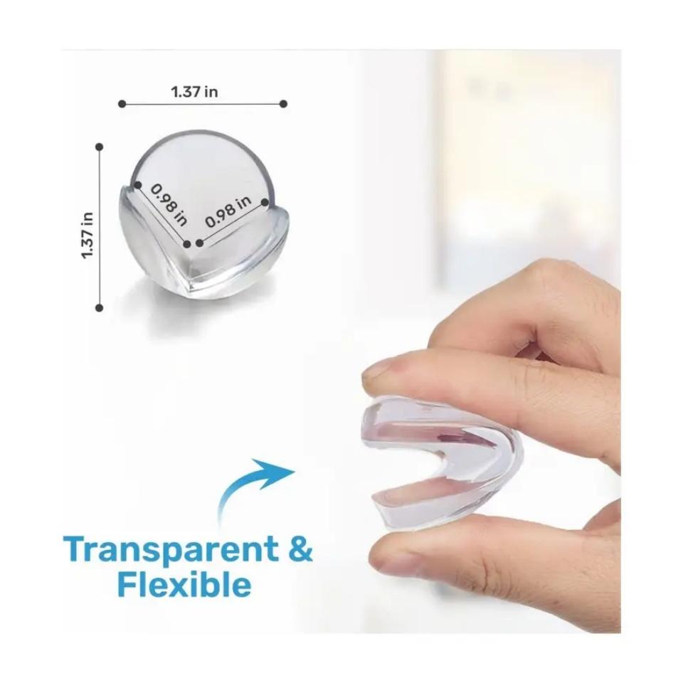 12 Pack Table Corner Protectors for, Improved Self Adhesive Clear Furniture Corner Guards & Edge Safety Bumpers, Round Proof Bumper, Table Edges & Sharp Corners Proofing