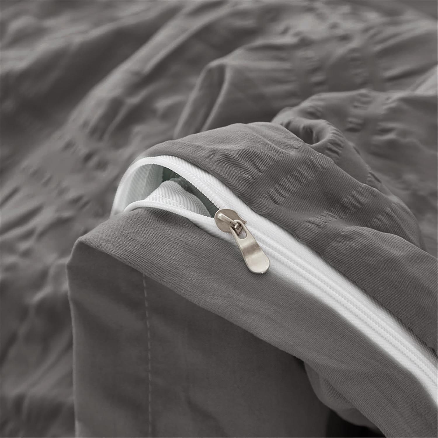 Solid Color Bedding Set, 1 Count Bedspread & 2 Counts Pillowcase without Filler, Soft Comfortable Bedding Set for Home Bedroom, for Puffed Quilt, Pleated Bedding Sets