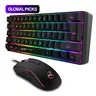 Gaming Keyboard & Mouse Combo, Gaming Equipment, 61 Keys, Compact RGB Wired Keyboard, Ergonomic Design RGB Backlight, Compatible with PS4, Xbox, PC, Laptop & Mac, Computer Game Hardware, Gaming Pc Accessories #GLOBAL PICKS
