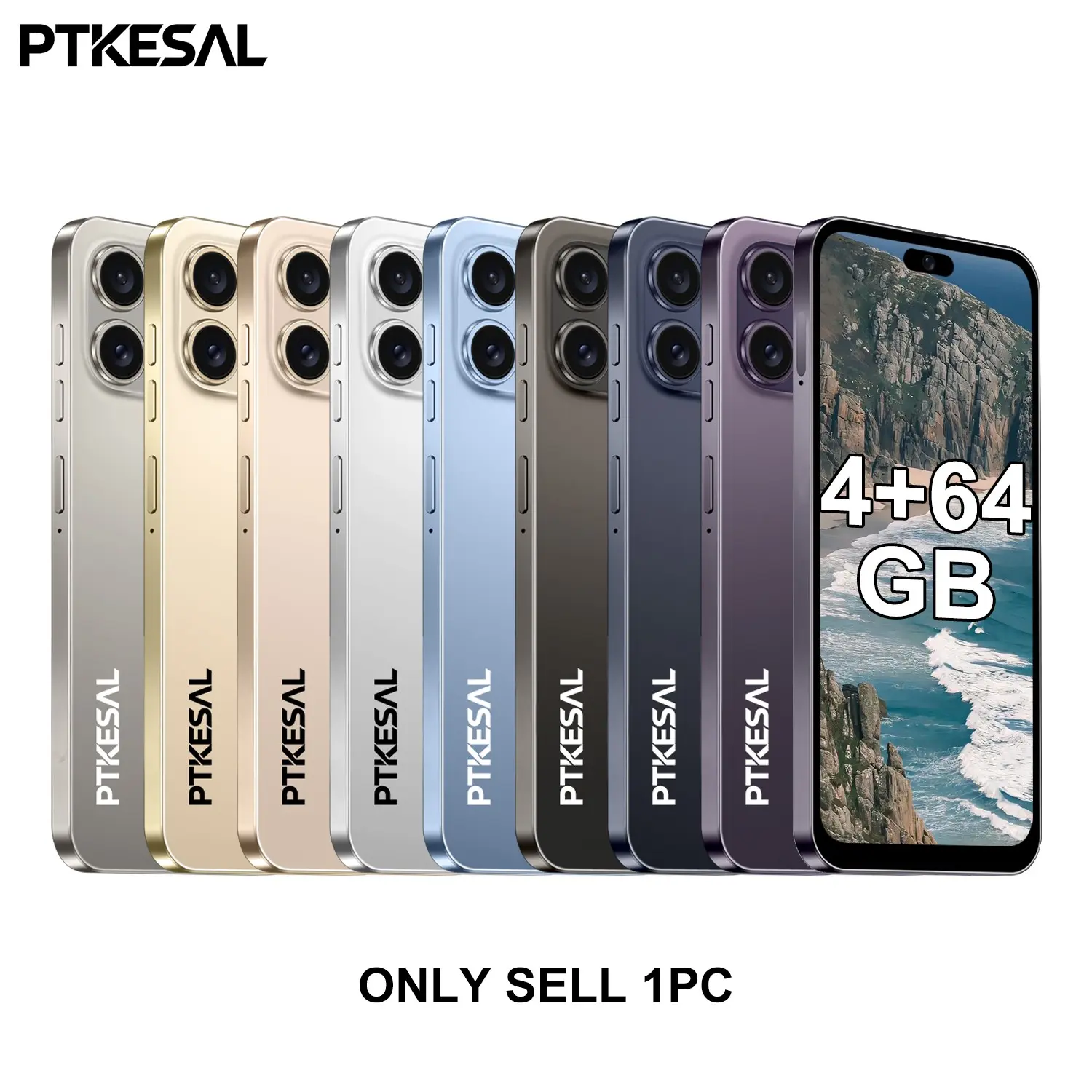 PTKESAL-Smartphone Android 12 4100 battery 4GB+64GB MTK6762 8-core 6.56 size 8+13MP 4G