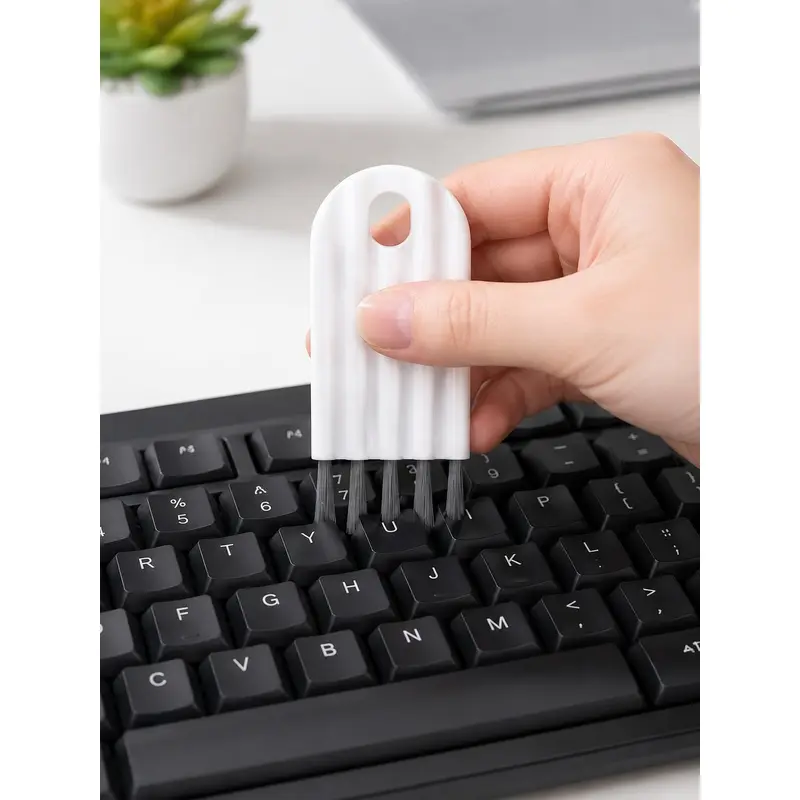 Portable Keyboard Dust Brush for Gaming Keyboard and PC Setup, Flexible Groove Cleaning Tool for Cup Lid Bottle Slot and Tiny Spaces, Cute Aesthetic Cleaning Gadget for Home Office Dorm, Great Christmas Birthday Gift for Girlfriend Wife Mom