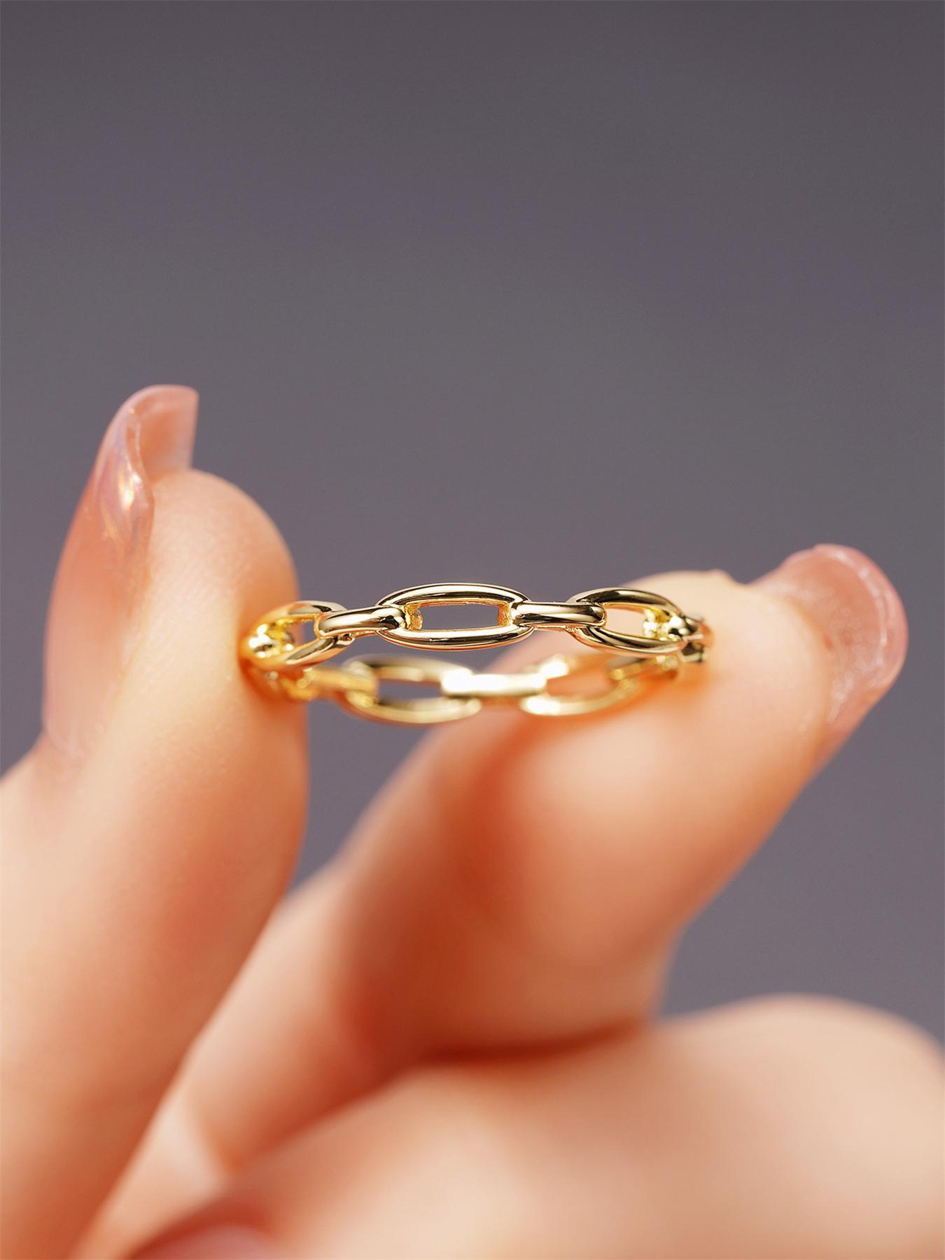 Simple Hollow Out Design Copper Ring, Fashion Stackable Finger Rings, Fashion Accessories for Women, Trendy Jewellery Accessories for Party, Daily Clothing Decor, Trendy All-match & Exquisite Jewelry for Birthday Gift