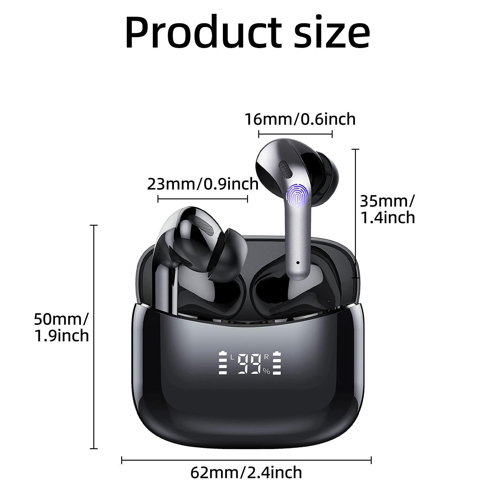 In-ear Design Wireless Earphones, Deep Bass Wireless Earbuds, Sports Headphones with Mic, BT Gaming Headset with Digital Display Charging Case, Earphones, Stocking Fillers Gift