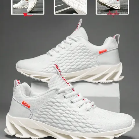 Men's Letter Label Low-Top Sneakers, Casual Breathable Comfortable Athletic Running Shoes with Round Toe, Versatile for Daily Wear, Trendy Running Shoes, Athletic Running Trainers, Casual Running Footwear