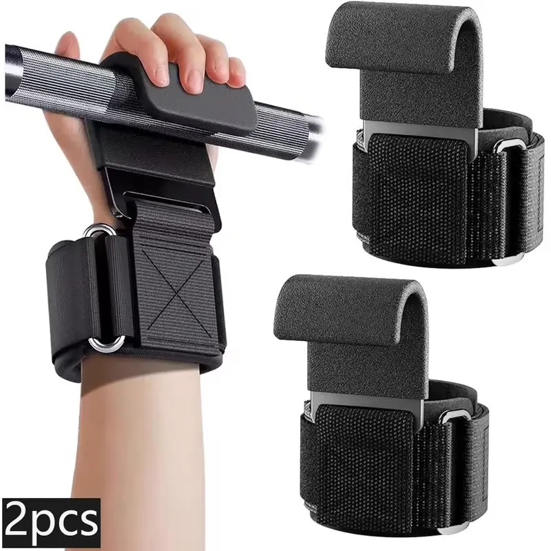 Unisex Weight Lifting Hooks (pair), 330lbs/500lbs Gym Wrist Strap Hooks, Ideal for Deadlifts, Pull-Ups, Strength Training