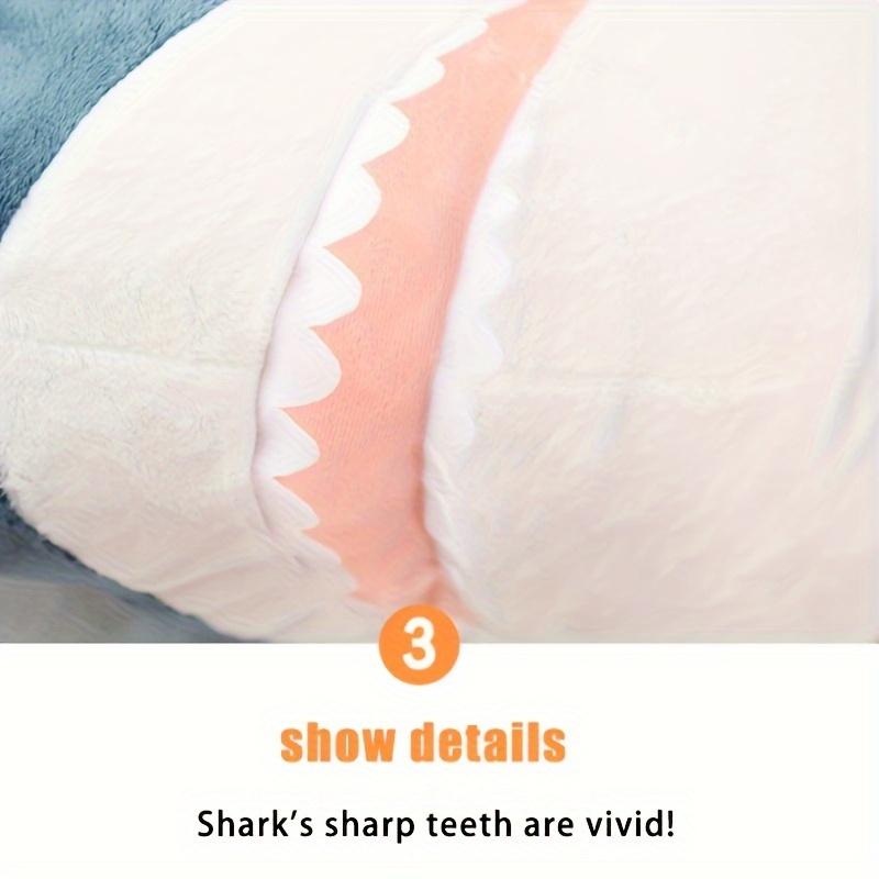 40/58cm Big Soft Simulation Cute Shark Plush Toy Kawaii Stuffed Kids Children Boys Girls Lovely Animal Pillow for Birthday Gifts