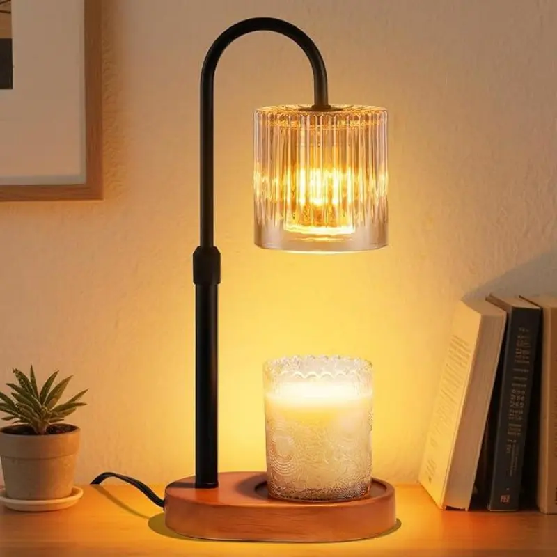 Adjustable Height Candle Warm Light, Vintage Candle Lamp with Timer and Dimmer, Ideal for Home Decor, Bedroom, Tea Room, Lounge Table Lamp