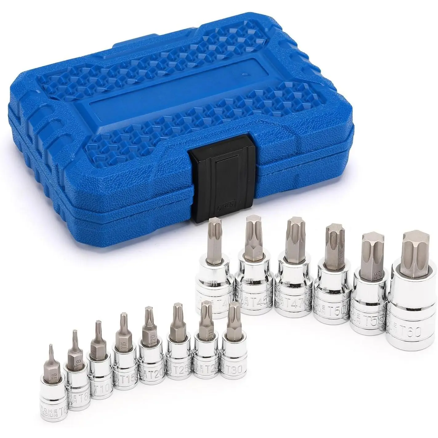 14- 1/4-Inch, 3/8-Inch & 1/2-Inch Drive Torx Bit Socket Set, T6-T60, Torque Bit Set, Torx Socket Set, CR-V & S2