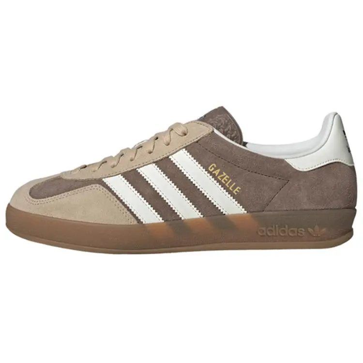 Adidas Originals Gazelle Indoor Low-Top Trainer - Unisex Brown Casual Footwear, Comfortable, Versatile, Thin-Sole, Durable, House White Official Shoes with Maison Mihara Verification & Global Authentication Credentials