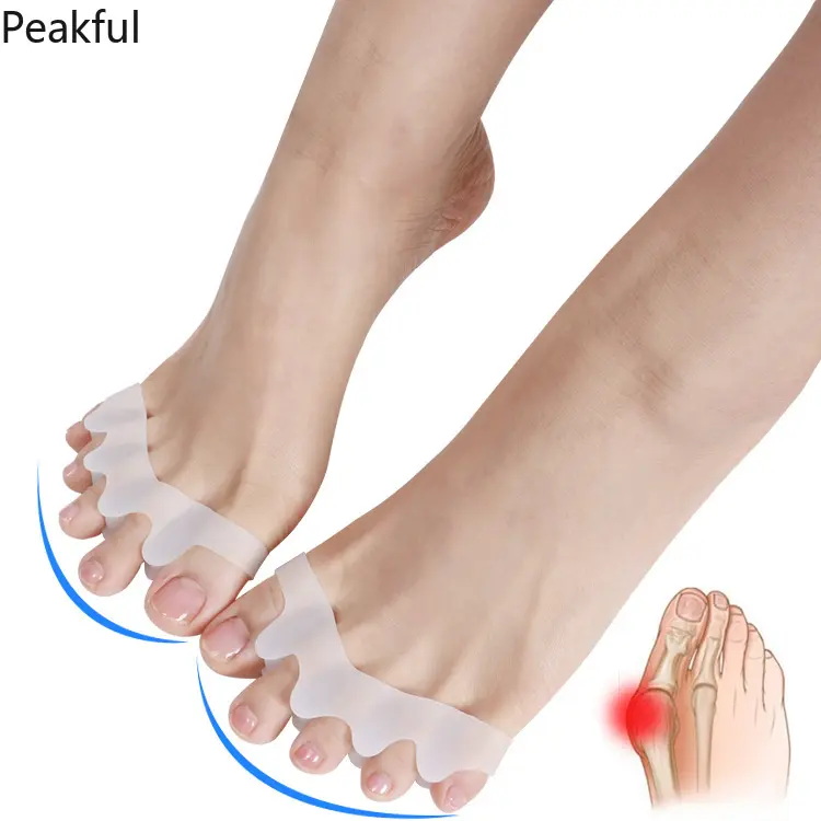 Silicone Toe Spacers for Men Women Soft Gel Toe Separators Straightener Overlapping Toe Alignment Bunion Relief Foot Health Corrector