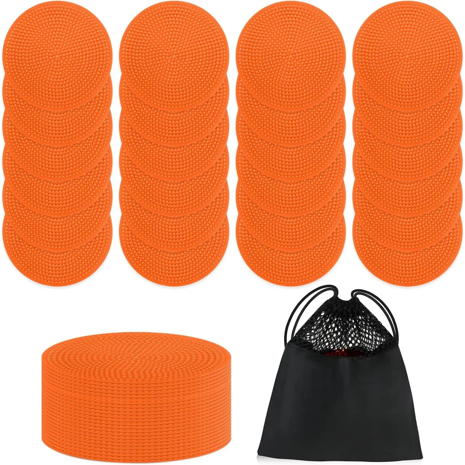 Spot Markers 4inch 9inch Rubber Agility Dots Flat Cones Non Slip  Dots Floor Spots Agility Markers for  Soccer Football Basketball Speed Agility