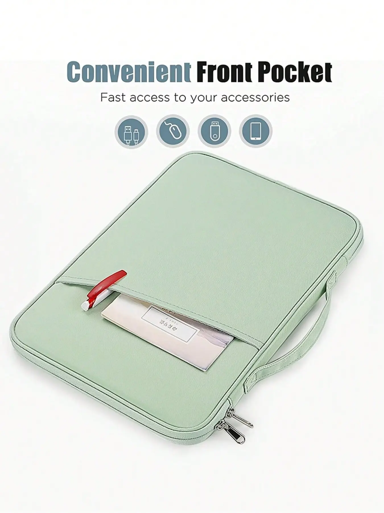 iPad/tablet Case with Pocket, Fits 9-11/12.9 Inch Devices, Laptop Sleeve, Classroom Notebook Bag, Teacher Organizer, School Storage Pack